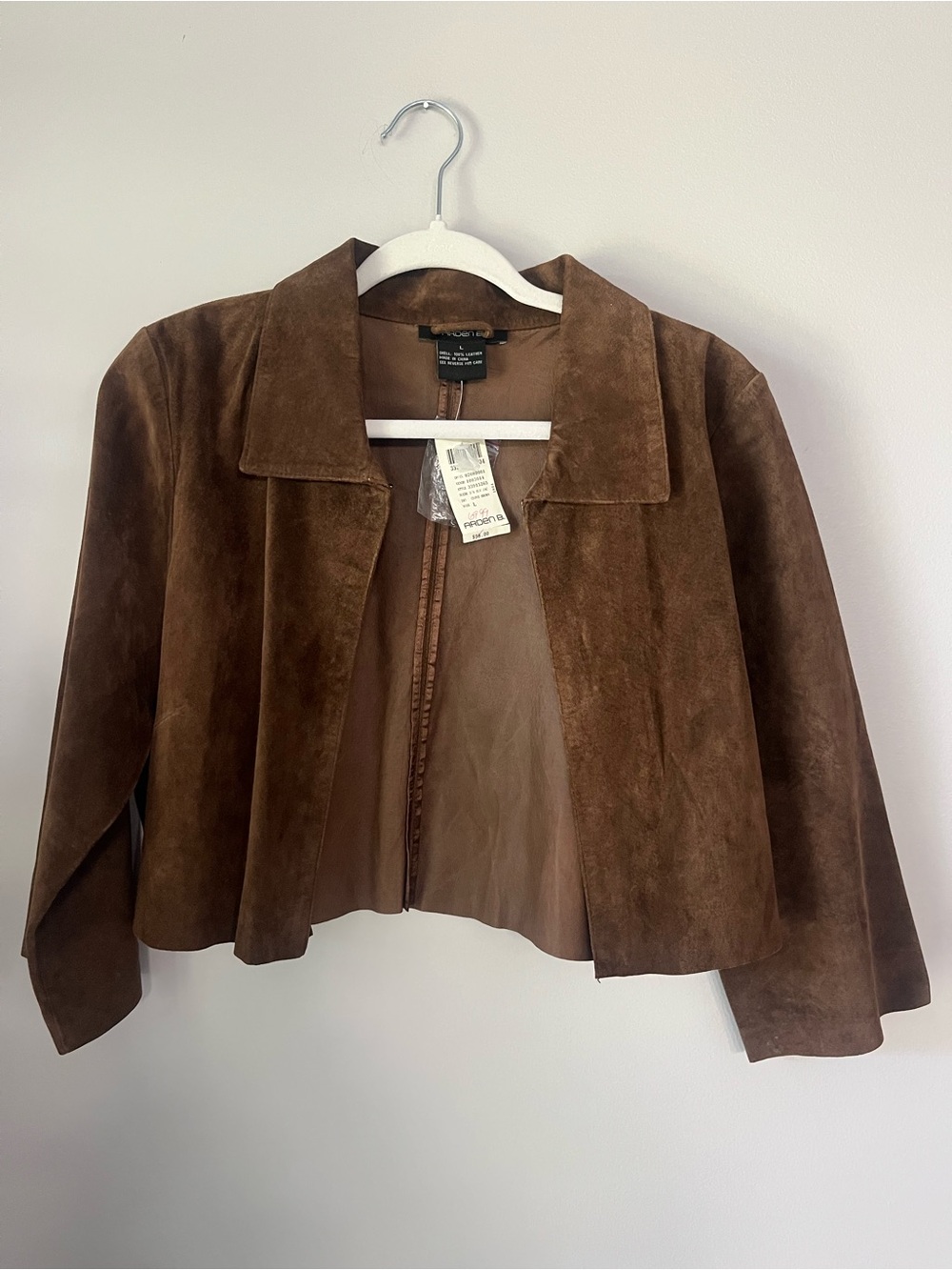 Arden B Brown Suede Cropped Jacket